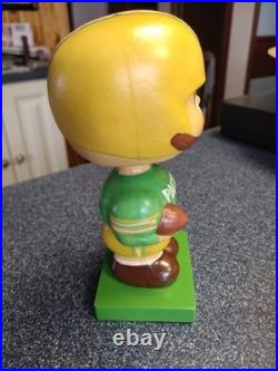 Vintage Green Bay Packers Wood Base RARE Football Bobblehead Nodder