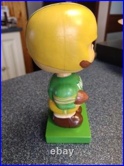 Vintage Green Bay Packers Wood Base RARE Football Bobblehead Nodder