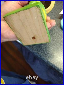 Vintage Green Bay Packers Wood Base RARE Football Bobblehead Nodder