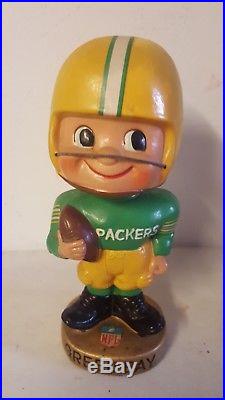 Vintage Green Bay Packers football Type 2 toes up nodder bobblehead Japan NICE