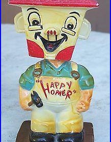 Vintage HAPPY HOMER Advertising Nodder Bobblehead Staggs-Bilt Homes Phoenix AZ