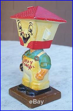 Vintage HAPPY HOMER Advertising Nodder Bobblehead Staggs-Bilt Homes Phoenix AZ