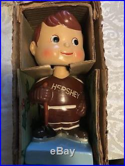 Vintage HERSHEY BEARS Nodder bobblehead statue ahl hockey chalkware figurine SGA