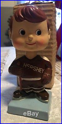 Vintage HERSHEY BEARS Nodder bobblehead statue ahl hockey chalkware figurine SGA