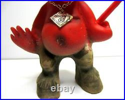Vintage Heico Red Devil Belzebu Troll Figure Nodder Bobblehead West Germany
