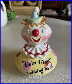 Vintage Holt Howard Clown Bobble Head Bank
