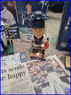 Vintage Ichiro-Griffy Jr Seattle Mariners Bobblehead Lot 6 Ticket And More