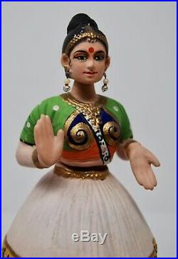 Vintage India Tanjore Thanjavur Bobblehead Doll Bollywood Dancing Folk Art Hindu