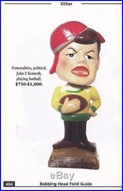 Vintage JFK holding a Football- John F Kennedy Bobbing bobble Bobblehead Nodder