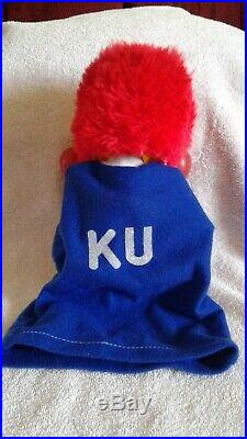 Vintage KU Kansas Jayhawks NCAA Bobblehead Boxing Punching Puppet, Rare