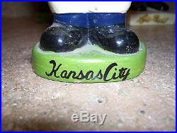 Vintage Kansas City Athetics rare green base 1962 bobble head KC A's