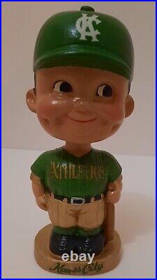 Vintage Kansas City Athletics Gold Base 1960's Bobblehead Nodder
