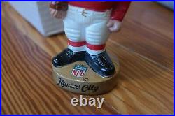 Vintage Kansas City Chiefs Bobblehead Nodder Gold Base NFL Logo