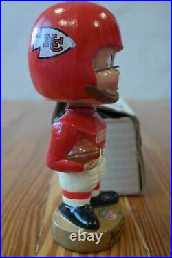 Vintage Kansas City Chiefs Bobblehead Nodder Gold Base NFL Logo