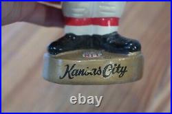 Vintage Kansas City Chiefs Bobblehead Nodder Gold Base NFL Logo