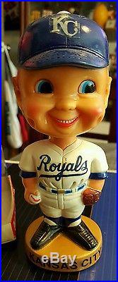 Vintage Kansas City Royals Plastic Bobblehead In Original Box, New Old Stock