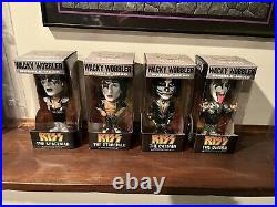 Vintage Kiss Wacky Wobbler Full Set Spencer Gifts Bobble Heads