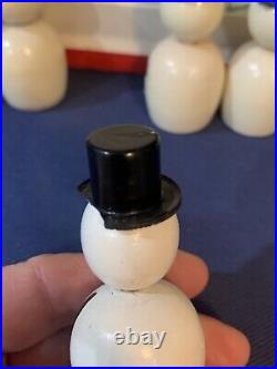 Vintage Kokeshi Bobble Head Nodder Wooden Dolls Santa Snowman Hand Painted 12 Vintage Kokeshi Bobble Head Nodder Wooden Dolls Santa Snowman Hand Painted 12