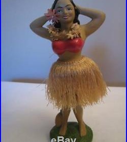Vintage Large Ceramic Hawaii Hula Girl Nodder Bobblehead 9 1/2