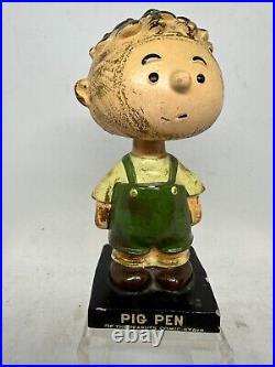 Vintage Lego Japan Peanuts Pig Pen Bobble Head Rare Inv-0364