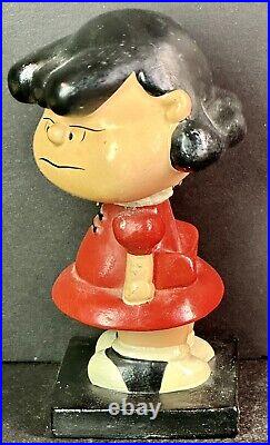 Vintage Lego Lucy Bobble Head Antique Peanuts Gang Nodder Charlie Brown Snoopy