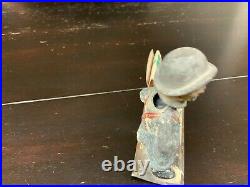Vintage Metal Nodder Boy Smoking Bobble Head Made in Austria