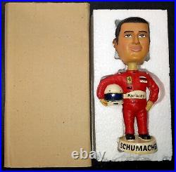 Vintage Michael Schumacher Formula 1 Racing 7.5 Inch Ceramic Bobblehead