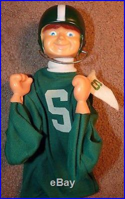 Vintage Michigan State University Spartan Big Ten Bobblehead Action Puppet Msu