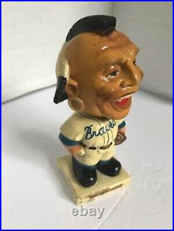 Vintage Milwaukee Braves BOBBLEHEAD 1961-63 White Base Good Condition RARE HTF