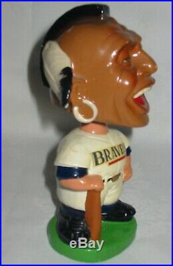 Vintage Milwaukee Braves Baseball Bobblehead Nodder Chief Noc-A-Homa Green Base