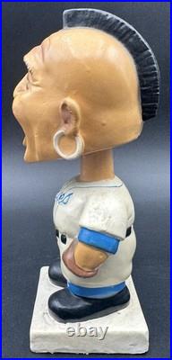 Vintage Milwaukee Braves Bobblehead Nodder Mohawk Mascot Baseball White Base Vintage Milwaukee Braves Bobblehead Nodder Mohawk Mascot Baseball White Base