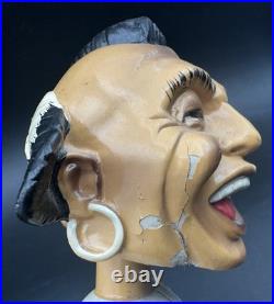 Vintage Milwaukee Braves Bobblehead Nodder Mohawk Mascot Baseball White Base Vintage Milwaukee Braves Bobblehead Nodder Mohawk Mascot Baseball White Base