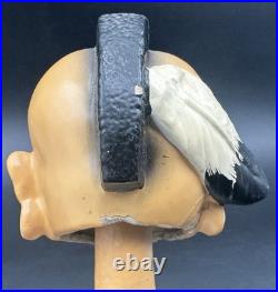 Vintage Milwaukee Braves Bobblehead Nodder Mohawk Mascot Baseball White Base Vintage Milwaukee Braves Bobblehead Nodder Mohawk Mascot Baseball White Base