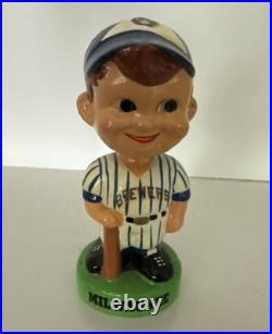 Vintage Milwaukee Brewers MLB Nodder Bobblehead Green Base Vintage Milwaukee Brewers MLB Nodder Bobblehead Green Base