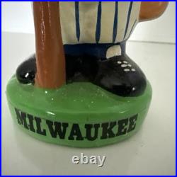 Vintage Milwaukee Brewers MLB Nodder Bobblehead Green Base Vintage Milwaukee Brewers MLB Nodder Bobblehead Green Base