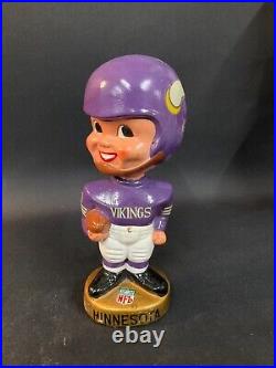 Vintage Minnesota Vikings NFL Football Gold Base BOBBLEHEAD 1960's 00 COOL