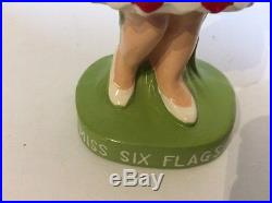 Vintage Miss Six Flags Bobble Head Advertising Nodder