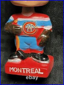 Vintage Montreal Canadians Hockey Nodder Bobblehead NOS Rare Paper Mache