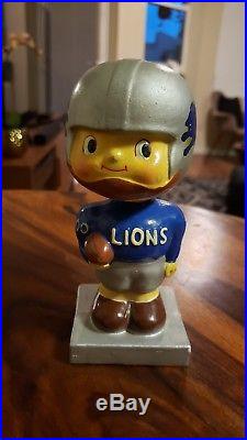 Vintage NFL 1960s DETROIT LIONS Bobble Head Football Memorabilia GOOD CONDITION