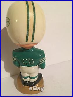 Vintage NFL Football New York Jets Gold Base Bobble Head Nodder Doll 1960's