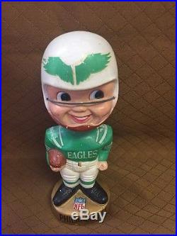 Vintage NFL Philadelphia Eagles Throwback White Helmet Light Green Bobble Head