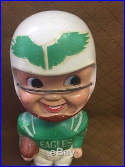 Vintage NFL Philadelphia Eagles Throwback White Helmet Light Green Bobble Head