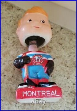 Vintage NHL Hockey Montreal Canadiens Mini Bobblehead Nodder With Original Box