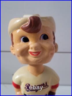 Vintage NODDER BOBBLEHEAD Texas Rangers Green Base GREAT CONDITION