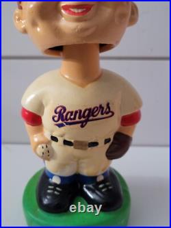 Vintage NODDER BOBBLEHEAD Texas Rangers Green Base GREAT CONDITION