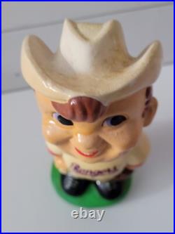 Vintage NODDER BOBBLEHEAD Texas Rangers Green Base GREAT CONDITION