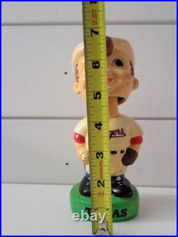 Vintage NODDER BOBBLEHEAD Texas Rangers Green Base GREAT CONDITION