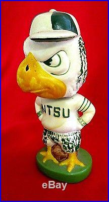 Vintage NTSU University of North Texas Eagle Mascot BOBBLE HEAD Nodder