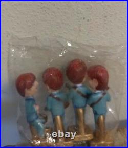 Vintage New In Package THE BEATLES Cake Toppers Bobblehead Nodders. Sealed