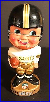 Vintage New Orleans Saints NFL Bobblehead Black Helmet Nice